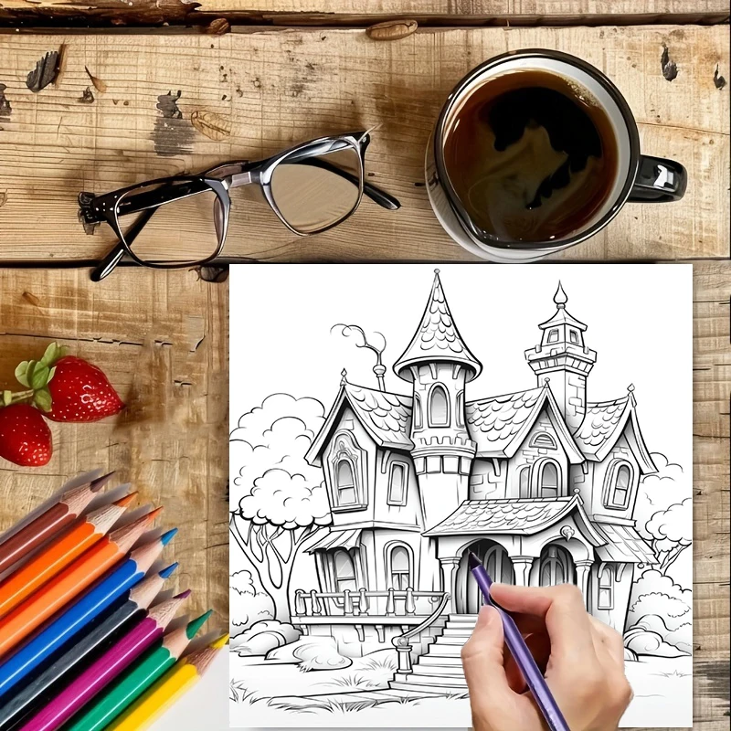 Haunted House Coloring Book fo - Chalk Bag review and price