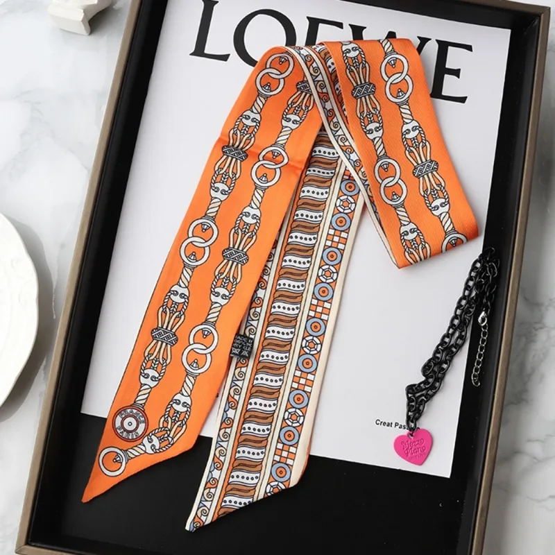 Fashion Skinny Silk Scarf for  - Wrist Wraps review and price