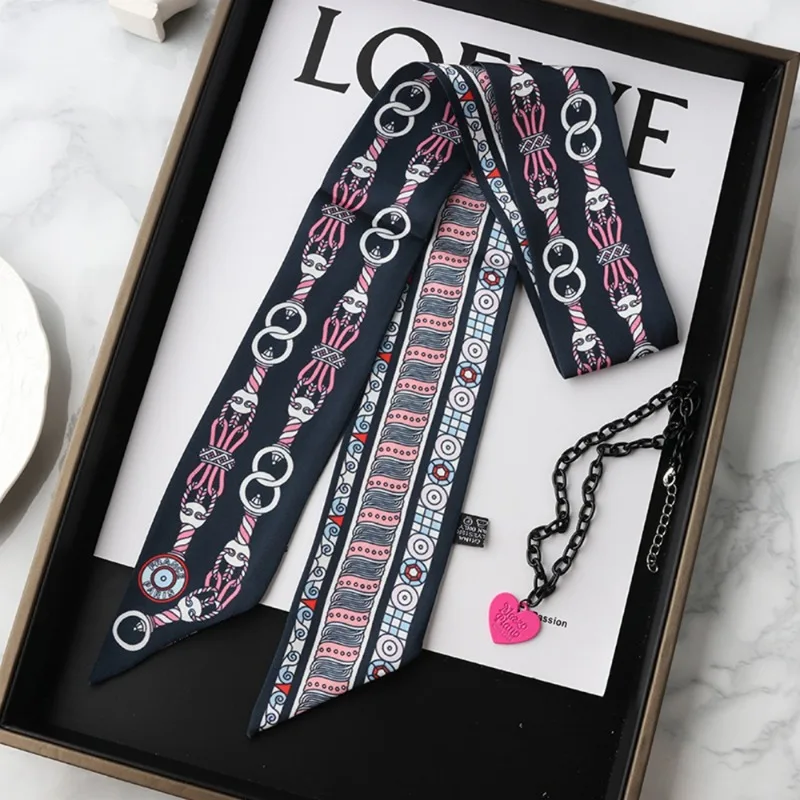 Fashion Skinny Silk Scarf for  - Wrist Wraps review and price